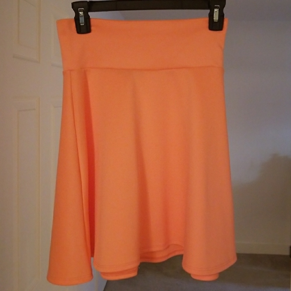 Salmon Pink Skater Skirt